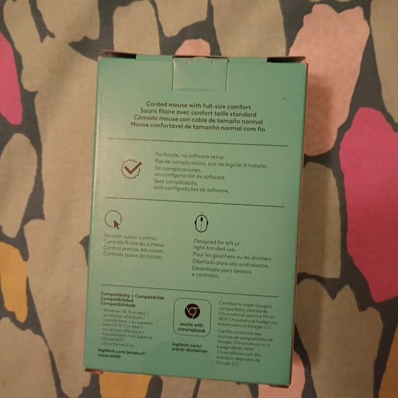 Logitech M100 Wired Mouse - Gray - Picture 2 of 2